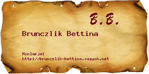 Brunczlik Bettina névjegykártya